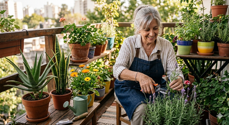 Cuidar las plantas tiene beneficios para la salud. Fuente: IA Gemini.