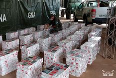 Cargamento El sujeto transportaba miles de cigarrillos. Foto: Gendarmería Nacional.