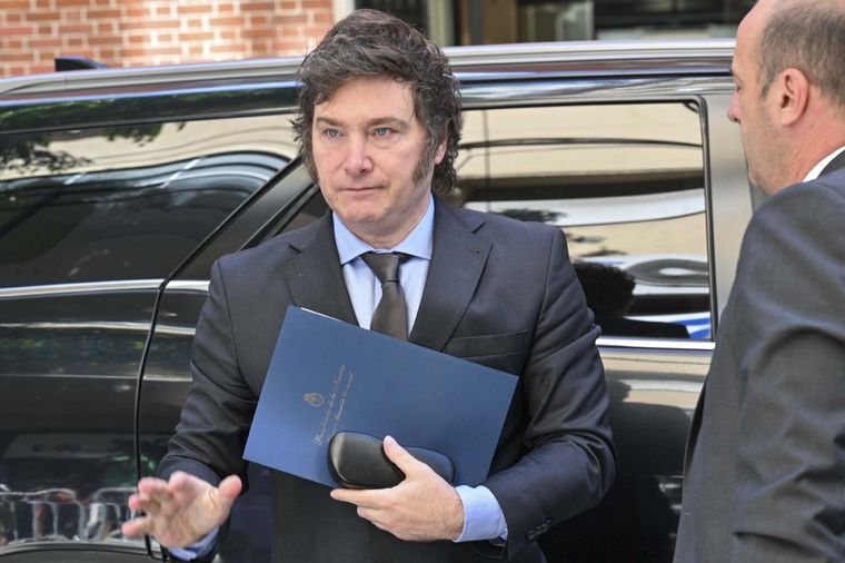 Javier Milei ya está en Argentina Foto: Télam