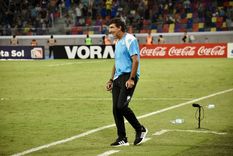 El técnico habló en conferencia de prensa. Foto: Racing Club El técnico habló en conferencia de prensa. Foto: Racing Club