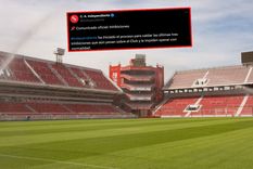 Independiente publicó un comunicado para anunciar el inicio del proceso de levantamiento de las inhibiciones. Foto: @Independiente Independiente publicó un comunicado para anunciar el inicio del proceso de levantamiento de las inhibiciones. Foto: @Independiente