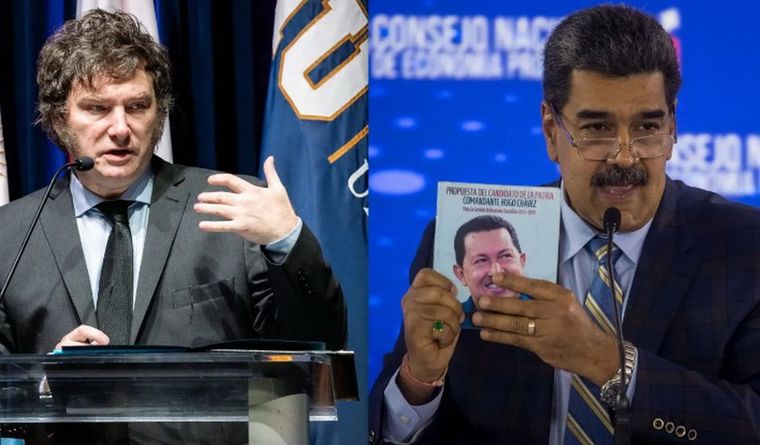 Javier Milei y Nicolás Maduro, en las antípodas. Foto: EFE