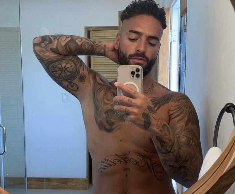 Maluma, recién levantado. Foto: Instagram.