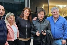 Javier Milei junto al equipo de Rodolfo Bianchi en Mendoza Foto: Instagram @ingrodolfobianchi