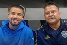Weingandt y Delgado en la firma del contrato. Foto: @BocaJrsOficial Weingandt y Delgado en la firma del contrato. Foto: @BocaJrsOficial
