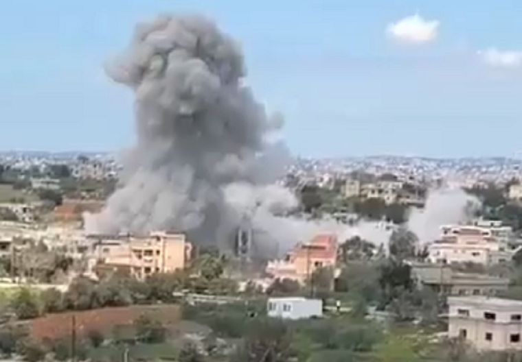 Comenzó la ola de ataques israelíes en Líbano Foto: Captura de video