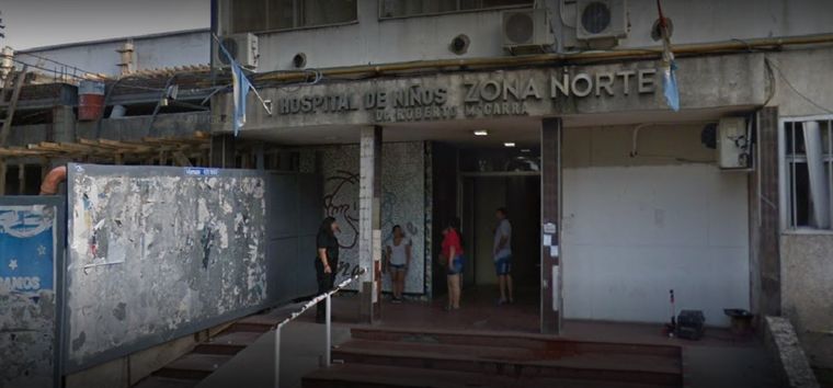 La bebé fue trasladada al hospital de niños de la zona