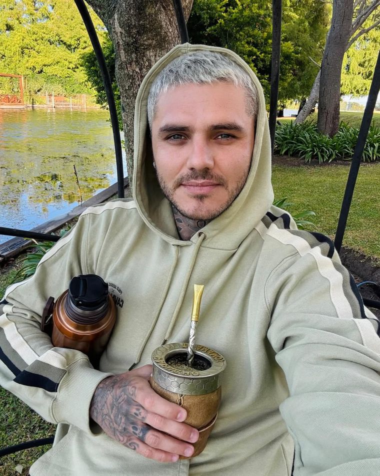 Mauro Icardi pasó el Día del Padre en Uruguay con la China Suarez.