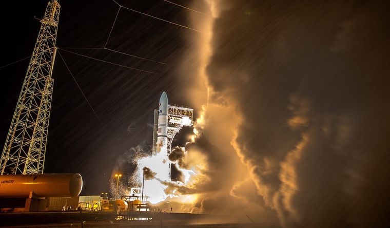 El Peregrine, en su momento de despegue. Foto: Efe.