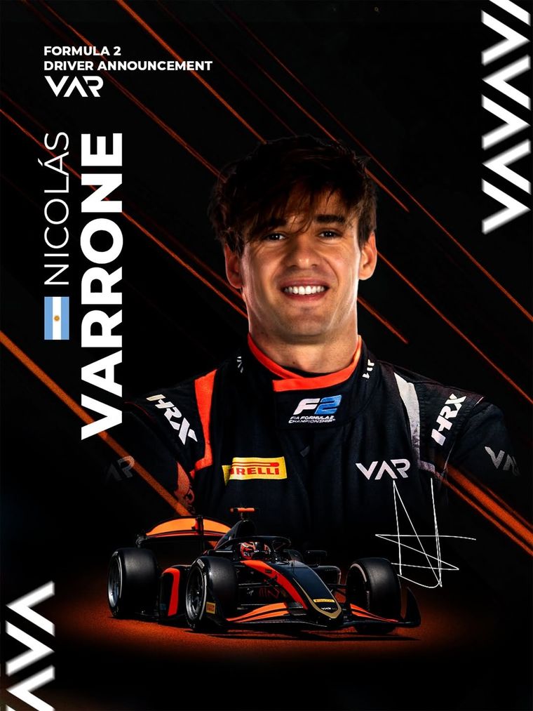 Nicolás Varrone da el salto a la Fórmula 2 y se une a Van Amersfoort Racing. Nicolás Varrone da el salto a la Fórmula 2 y se une a Van Amersfoort Racing.