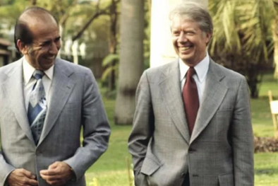 MDZol | El presidente venezolano, Carlos Andrés Pérez, a la izquierda del líder estadounidense Jimmy Carter, decidió la nacionalización del petróleo. Foto: GETTY IMAGES