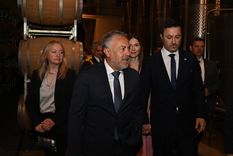 Casado, Cornejo y Petri. Atrás, Cristina Pérez, esposa del ministro de Defensa. Foto: Prensa Gobierno de Mendoza Casado, Cornejo y Petri. Atrás, Cristina Pérez, esposa del ministro de Defensa. Foto: Prensa Gobierno de Mendoza