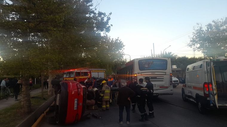 Una de las imágenes del impactante choque Foto: Ministerio de Seguridad
