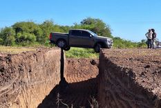El insólito accidente tuvo lugar en la Ruta Provincial N° 39, entre las localidades de San Cristóbal y Crespo, a la altura de la Estancia “La Prusia”, en la provincia de Santa Fe. Foto: Redes sociales