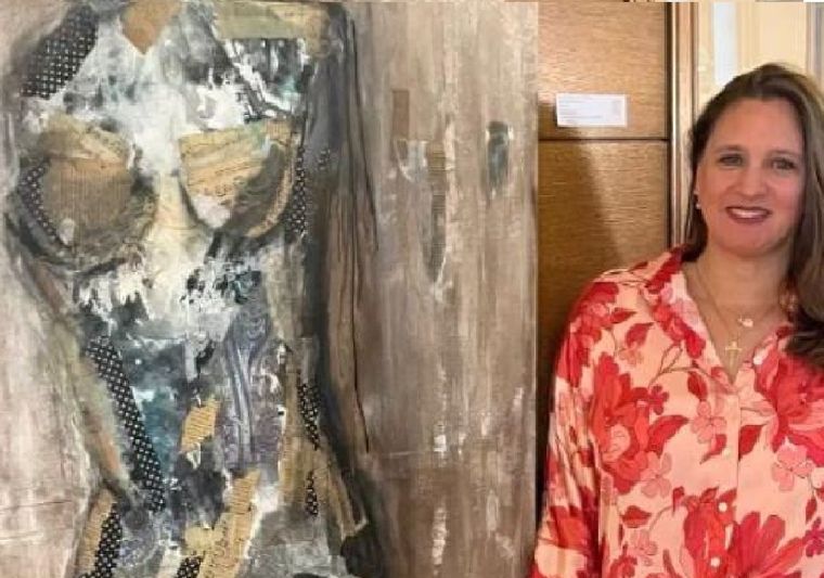 María Guadalupe Durañona inauguró su muestra de arte. Foto: Gentileza