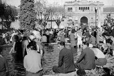 con las patas en la fuente, una foto que explica el peronismo con las patas en la fuente, una foto que explica el peronismo