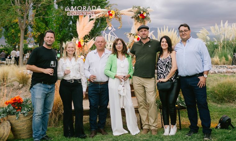 Una gran degustación de vinos en La Morada de los Andes, emprendimiento del que Rosberg es parte inversora. Foto: Gentileza