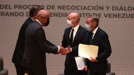 Jorge Rodríguez (izquierda) y Gerardo Blyde (derecha) representarán al gobierno de Venezuela y oposición, respectivamente, en la nueva negociación auspiciada por México y con Noruega como mediador. Foto: GOBIERNO DE MÉXICO Foto: GOBIERNO DE MÉXICO