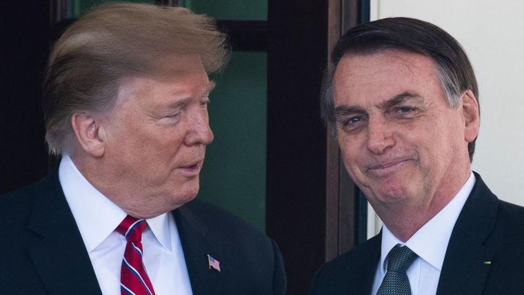 El presidente de Estados Unidos, Donald Trump, y Jair Bolsonaro, el expresidente de Brasil, tienen una relación estrecha.