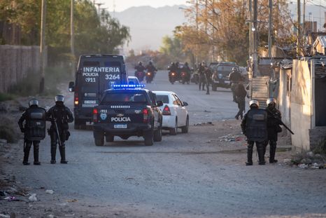 Hubo un importante despliegue policial tras el tiroteo en Las Heras.&nbsp;