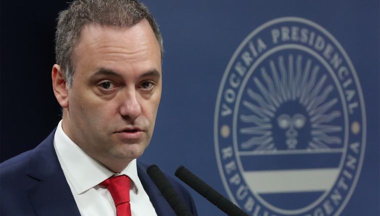 El vocero presidencial, Manuel Adorni Foto: Presidencia