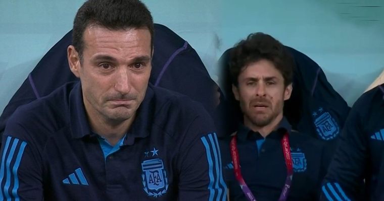 Lionel Scaloni y Pablo Cesar Aimar, su ayudante de campo.