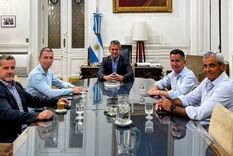 Martín Menem y Gabriel Bornoroni con Luis Picat, José Tournier, y Mariano Campero&nbsp;