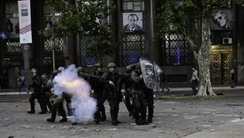 Represión por parte del operativo policial planificado por la ministra de Seguridad, Patricia Bullrich. Foto: Noticias Argentinas