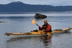 Escobar salió junto a un amigo Foto: Kayak Ushuaia
