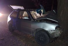 El cajón de cervezas quedó incrustado en el parabrisas del auto Foto: Gentileza