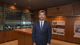 Ulpiano Suarez en la Sala del Vino de la Ciudad de Mendoza.