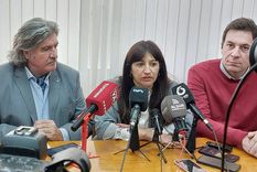 La oposición en San Rafael Germán Gómez, José Luis Ramón, Paola Calle y Mauricio Sat Foto: gentileza