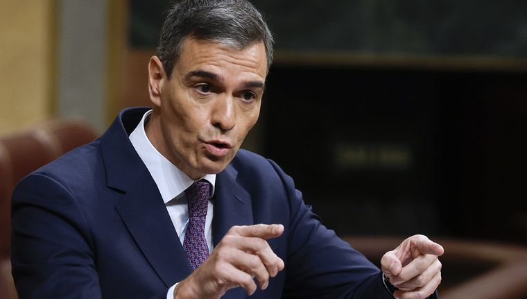 Pedro Sánchez, de España, ha ido contra Israel y a favor de Palestina. Foto Efe