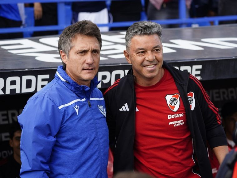 Guillermo Barros Schelotto junto a Marcelo Gallardo.