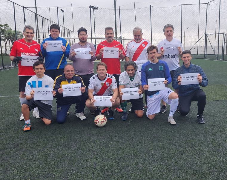 Alex Campbell, Germán Garavano, Nicolás Dujovne y Cristian Ritondo en Costa Salguiero.