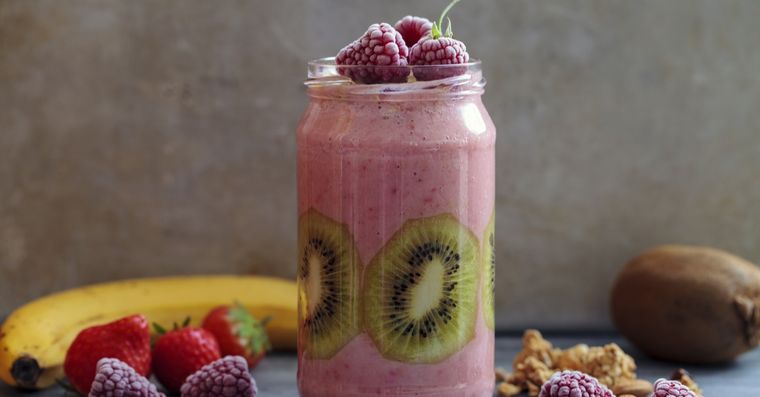 Batido de kiwi y frambuesa Foto: Shutterstock