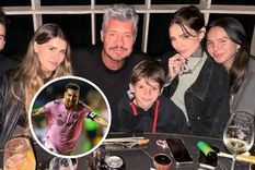 Marcelo Tinelli y sus hijos estuvieron presentes en el debut de Lionel Messi.