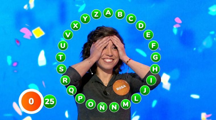 El momento en el que la argentina Rosa Rodríguez ganó Pasapalabra España.