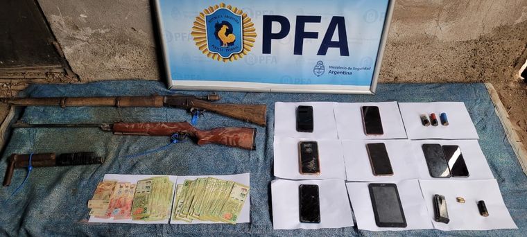 Algunas de las armas secuestradas Foto: Policía Federal