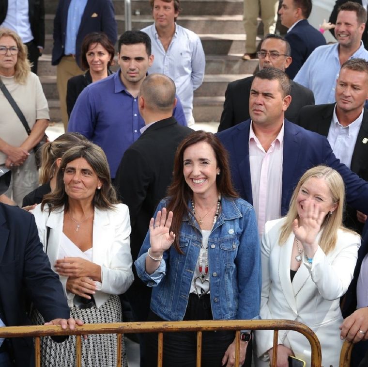 Mariana Juri junto a Victoria Villarruel en Mendoza Foto: X @mariana_juri