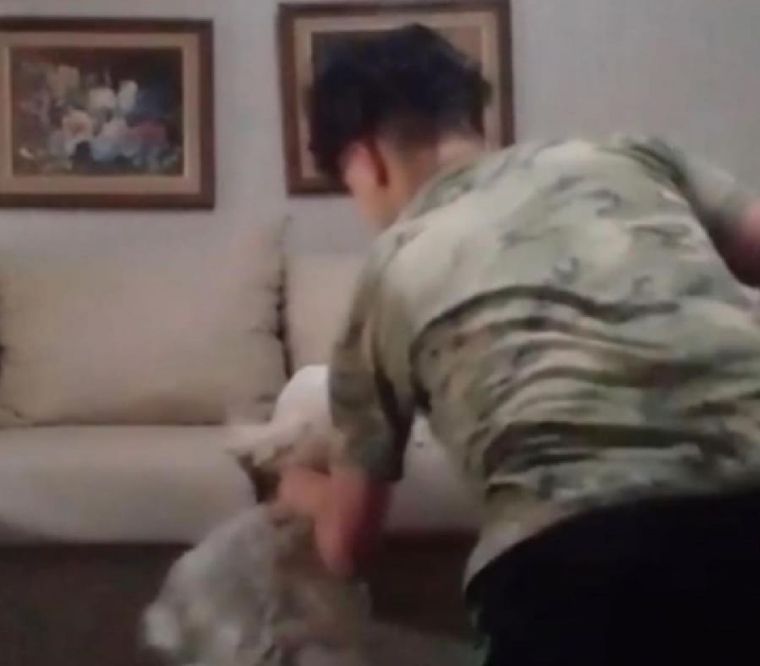 El joven se filma pegándole a su perro y luego desafía a quiénes intentan denunciarlo en las redes