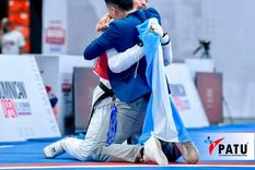 Lucas Guzmán dio rienda suelta a su alegría, tras obtener la clasificación a París 2024. Foto: @panamerican_taekwondo_union Lucas Guzmán dio rienda suelta a su alegría, tras obtener la clasificación a París 2024. Foto: @panamerican_taekwondo_union