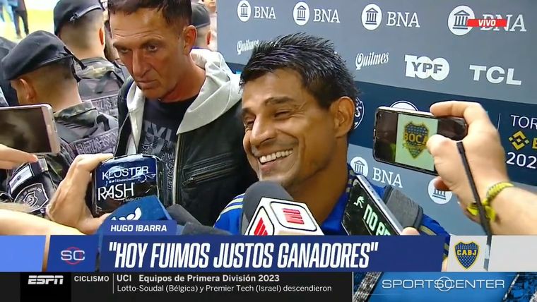 Ibarra se tomó con gracia una pregunta sobre la dificultad de atravesar la semana previa al partido contra Gimnasia.