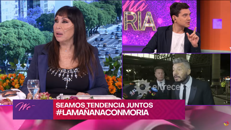 Moria Casán le reclamó en vivo a Marcelo Tinelli. Moria Casán le reclamó en vivo a Marcelo Tinelli. 