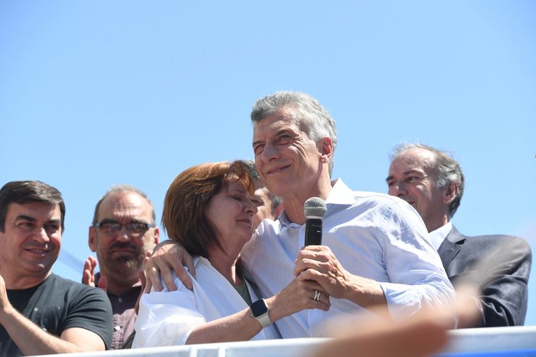 Altri tempi. Mauricio Macri y Patricia Bullrich, en campaña. Foto: Télam