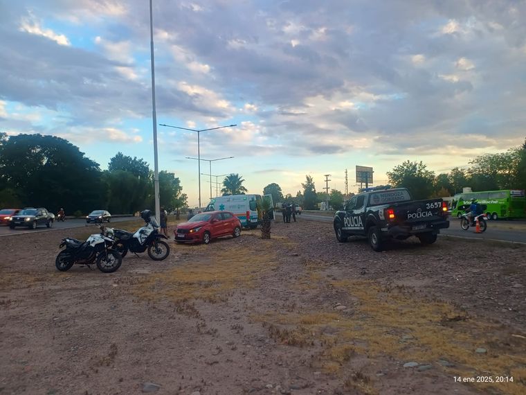 Fuerte accidente en el acceso. Foto: gentileza.