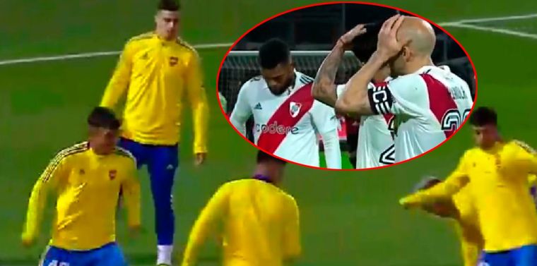 La reacción de los jugadores de Boca tras la eliminación de River en Copa Argentina.