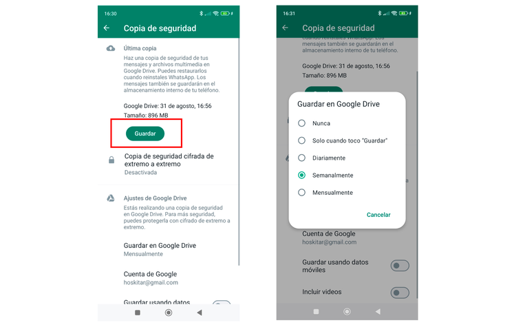 WhatsApp activó la opción de cifrar las copias de seguridad. WhatsApp activó la opción de cifrar las copias de seguridad.