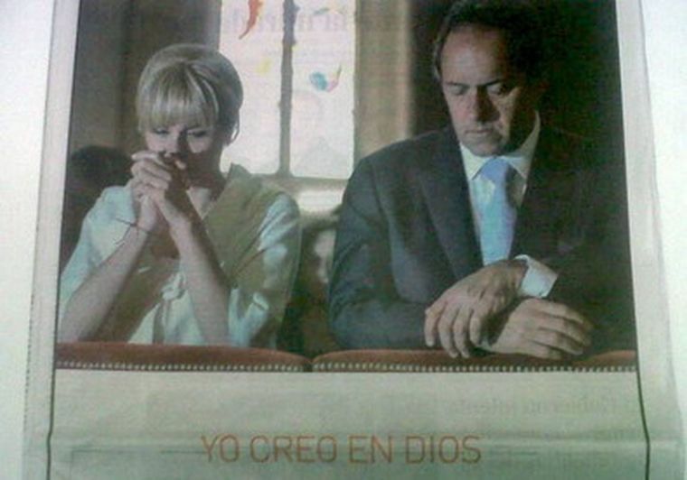 Rabolini y Scioli, en la cuestionada publicidad.