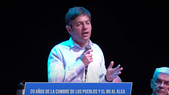 Axel Kicillof encabezó este miércoles un acto en Mar del Plata. Captura: Barricada TV Axel Kicillof encabezó este miércoles un acto en Mar del Plata. Captura: Barricada TV